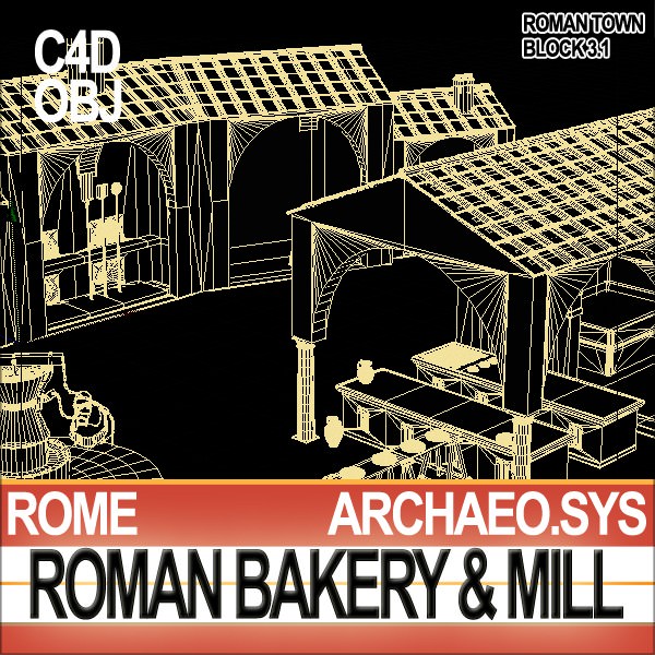Roman Town Bakery Mill 3 1 3D model_24