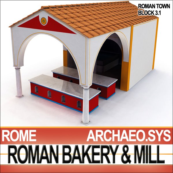 Roman Town Bakery Mill 3 1 3D model_12