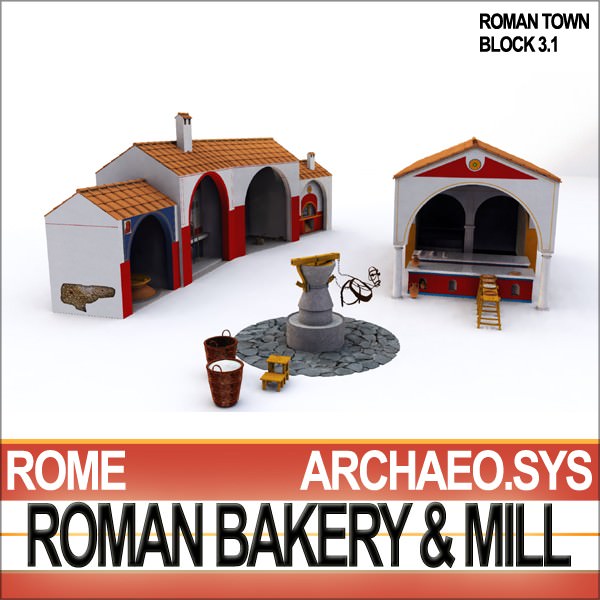 Roman Town Bakery Mill 3 1 3D model_13