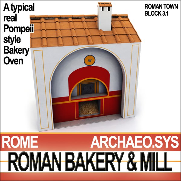 Roman Town Bakery Mill 3 1 3D model_11