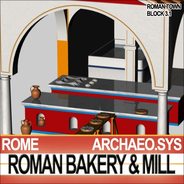 Roman Town Bakery Mill 3 1 3D model_21