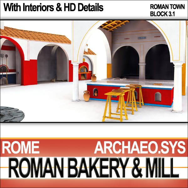 Roman Town Bakery Mill 3 1 3D model_3