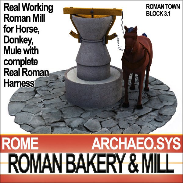 Roman Town Bakery Mill 3 1 3D model_5