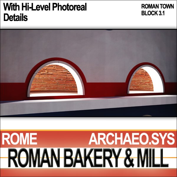 Roman Town Bakery Mill 3 1 3D model_9