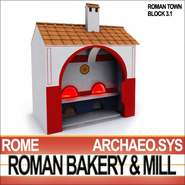 Roman Town Bakery Mill 3 1 3D model_8