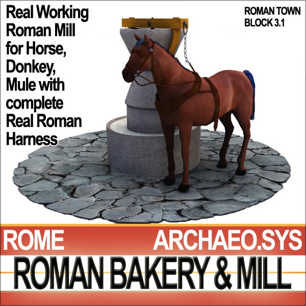Roman Town Bakery Mill 3 1 3D model_4