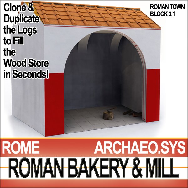 Roman Town Bakery Mill 3 1 3D model_10