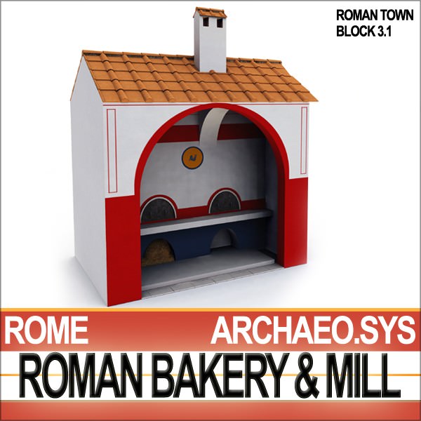 Roman Town Bakery Mill 3 1 3D model_7