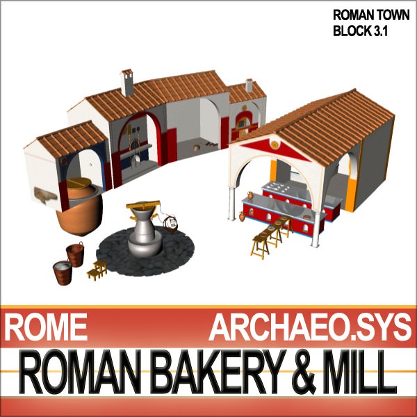 Roman Town Bakery Mill 3 1 3D model_20