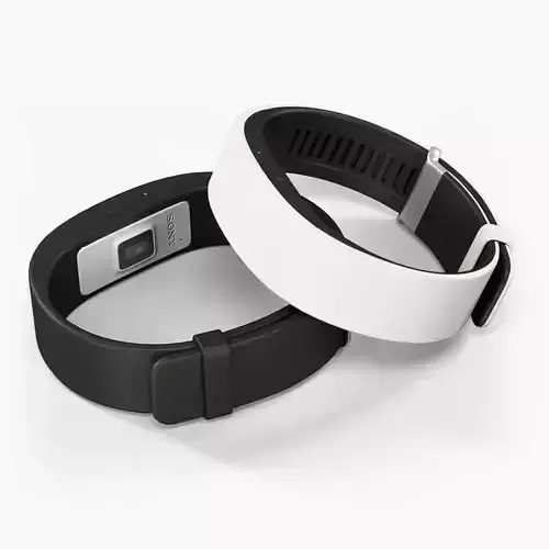 Sony SmartBand 2 fitness activity tracker Low-poly 3D model