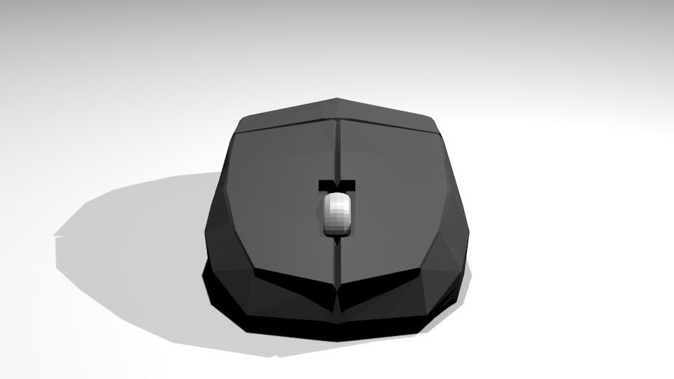 LowPoly Mouse computer Free low-poly 3D model_1