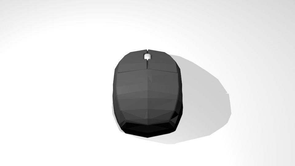 LowPoly Mouse computer Free low-poly 3D model_3