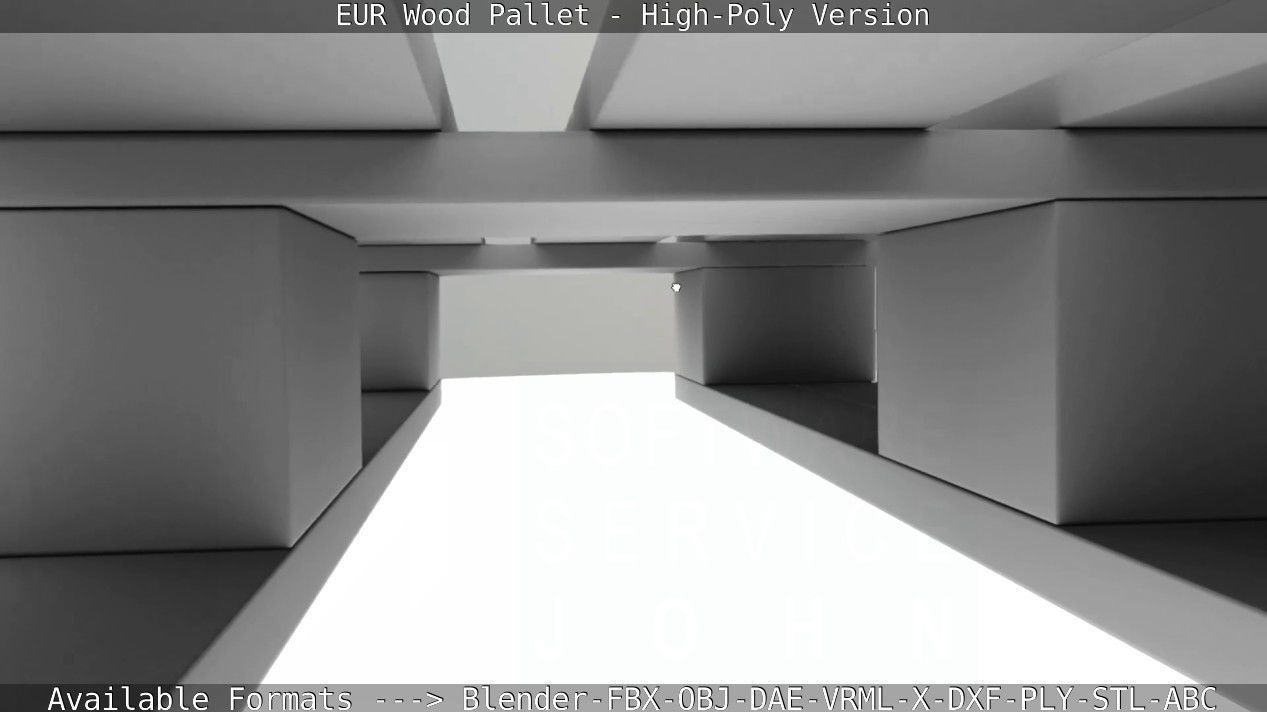 EUR Wood Pallet - High-Poly Version 3D model_56