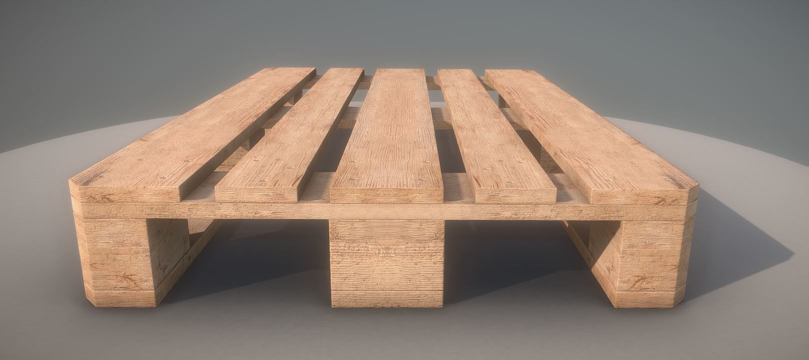 EUR Wood Pallet - High-Poly Version 3D model_3