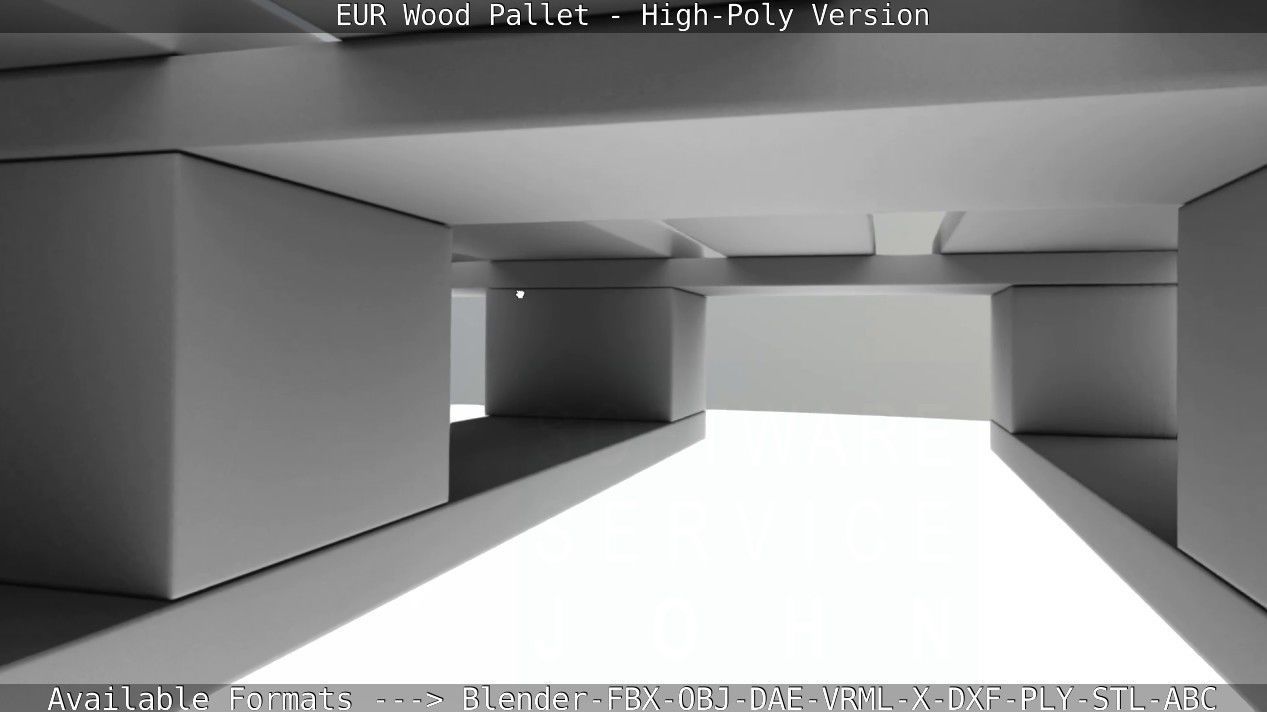 EUR Wood Pallet - High-Poly Version 3D model_54