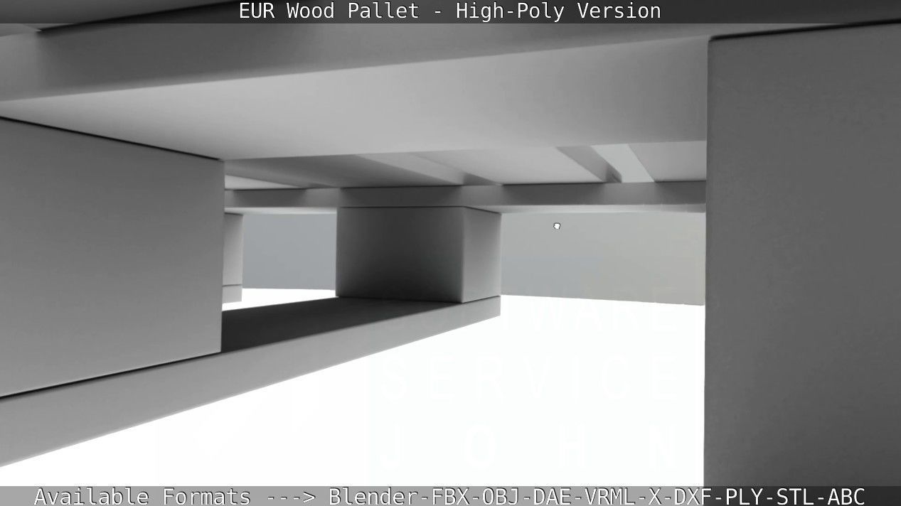 EUR Wood Pallet - High-Poly Version 3D model_53