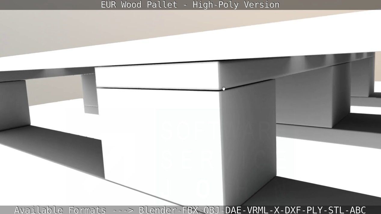 EUR Wood Pallet - High-Poly Version 3D model_57