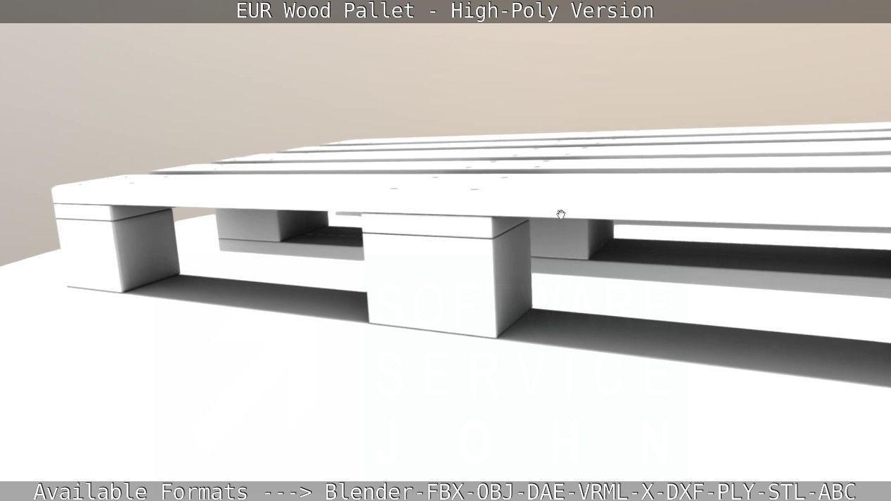 EUR Wood Pallet - High-Poly Version 3D model_58