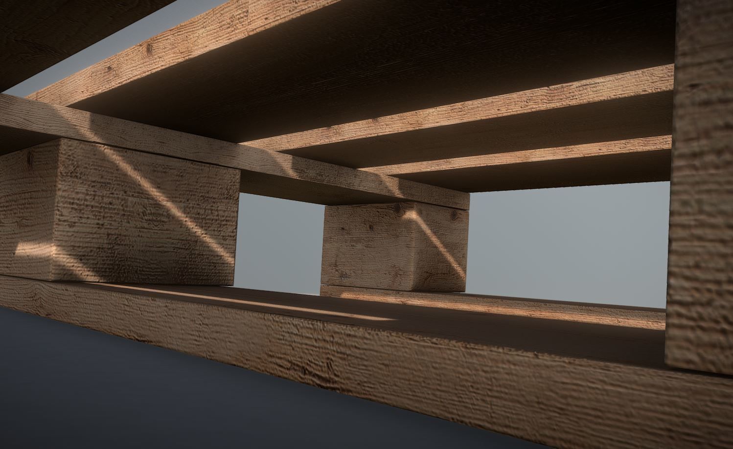 EUR Wood Pallet - High-Poly Version 3D model_9