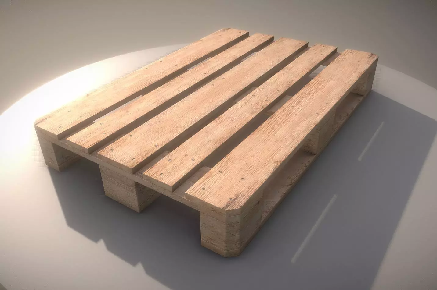 EUR Wood Pallet - High-Poly Version 3D model_0