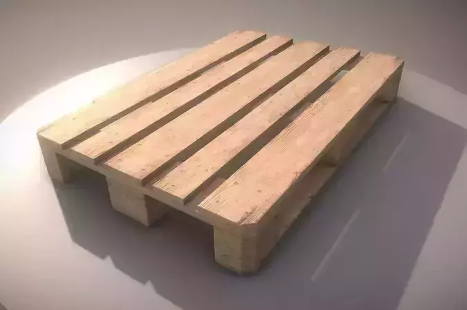 EUR Wood Pallet - High-Poly Version 3D model EUR Wood Pallet - High-Poly Version 3D model