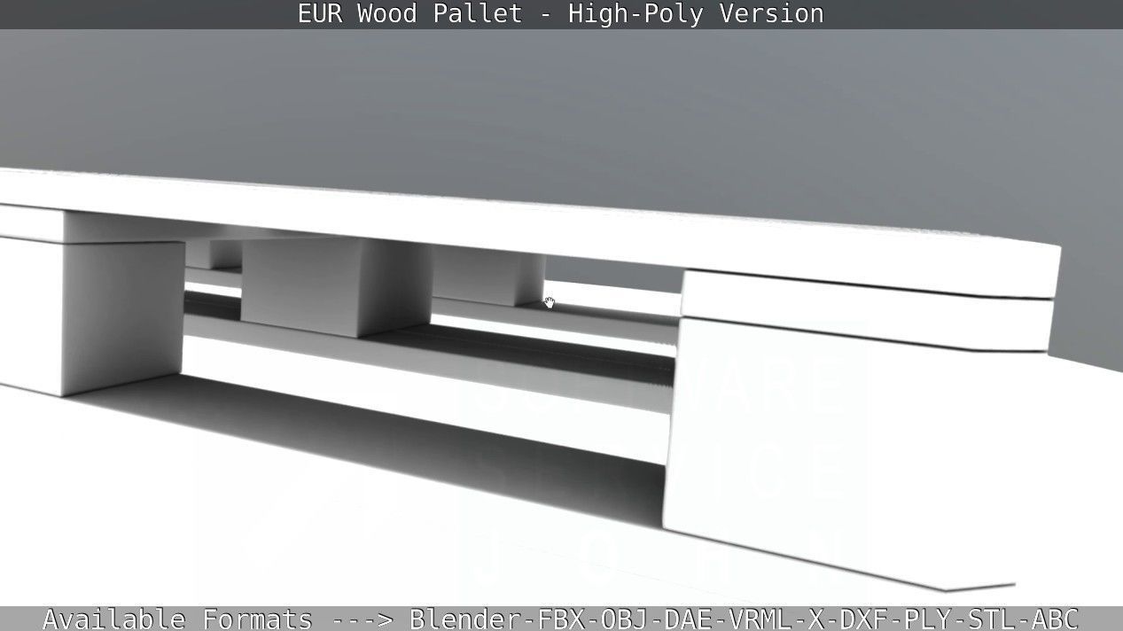 EUR Wood Pallet - High-Poly Version 3D model_51