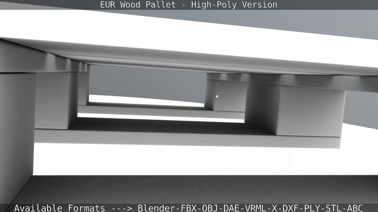 EUR Wood Pallet - High-Poly Version 3D model_52