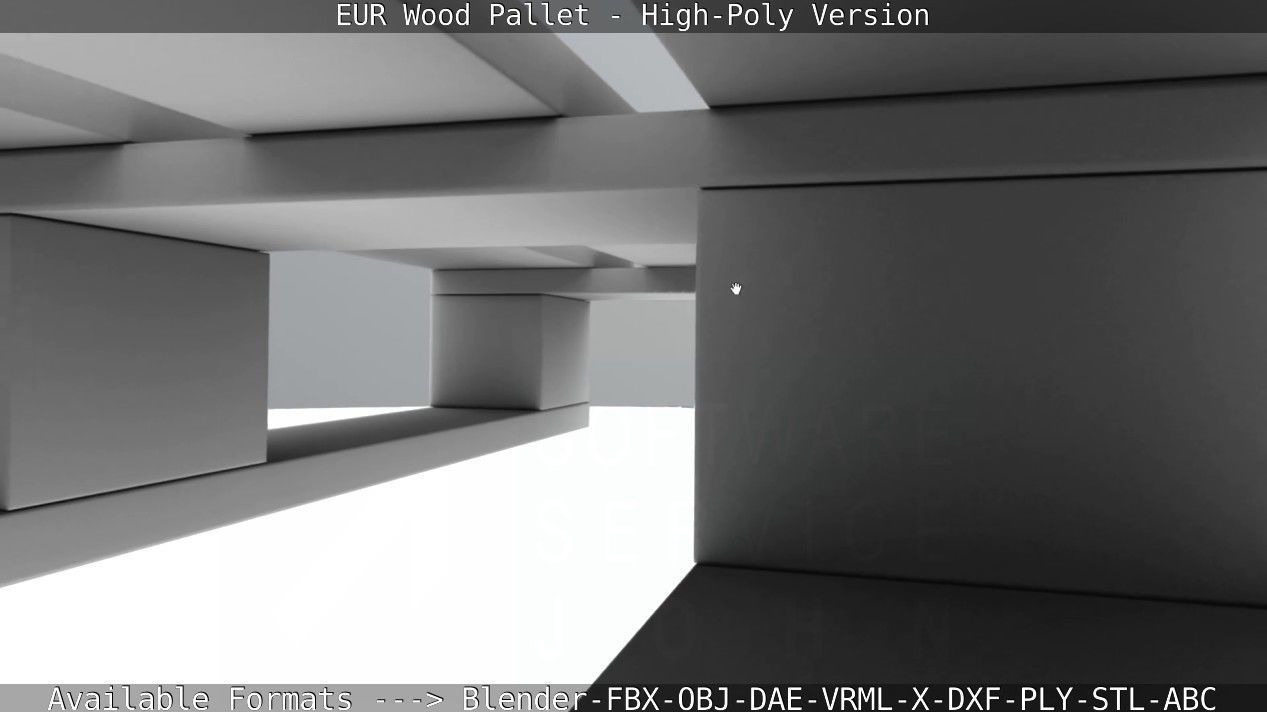 EUR Wood Pallet - High-Poly Version 3D model_55