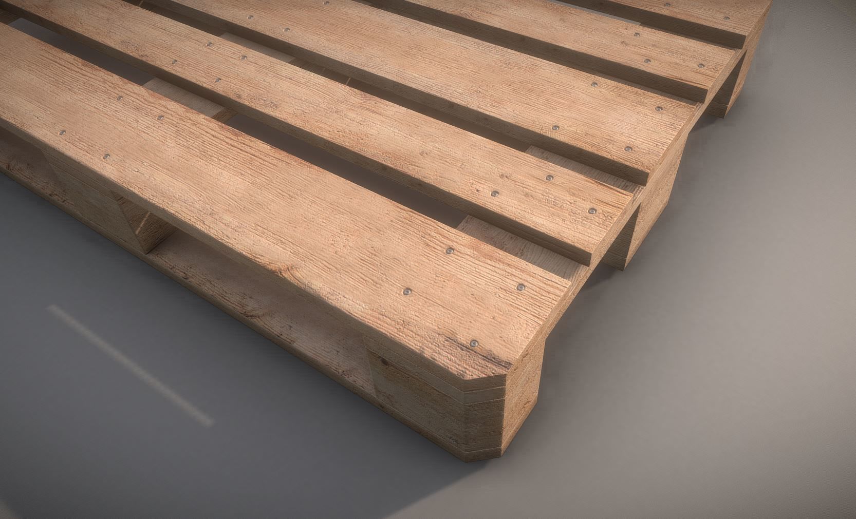 EUR Wood Pallet - High-Poly Version 3D model_7