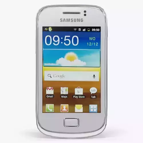 Samsung S6500 Galaxy Mini II White Low-poly 3D model
