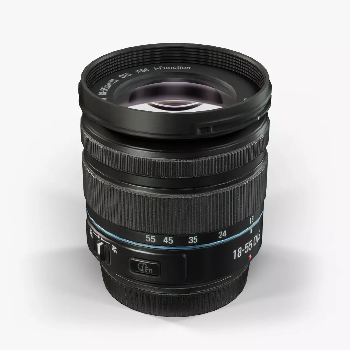Samsung 18-55mm Lens Low-poly 3D model_0