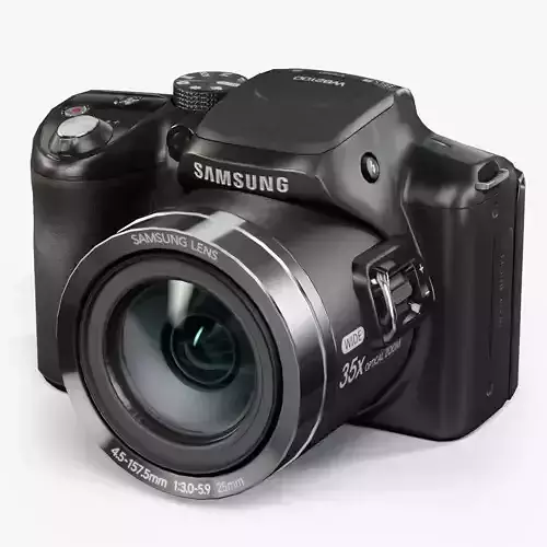 Samsung WB2100 Cobalt Black bridge digital camera Low-poly 3D model