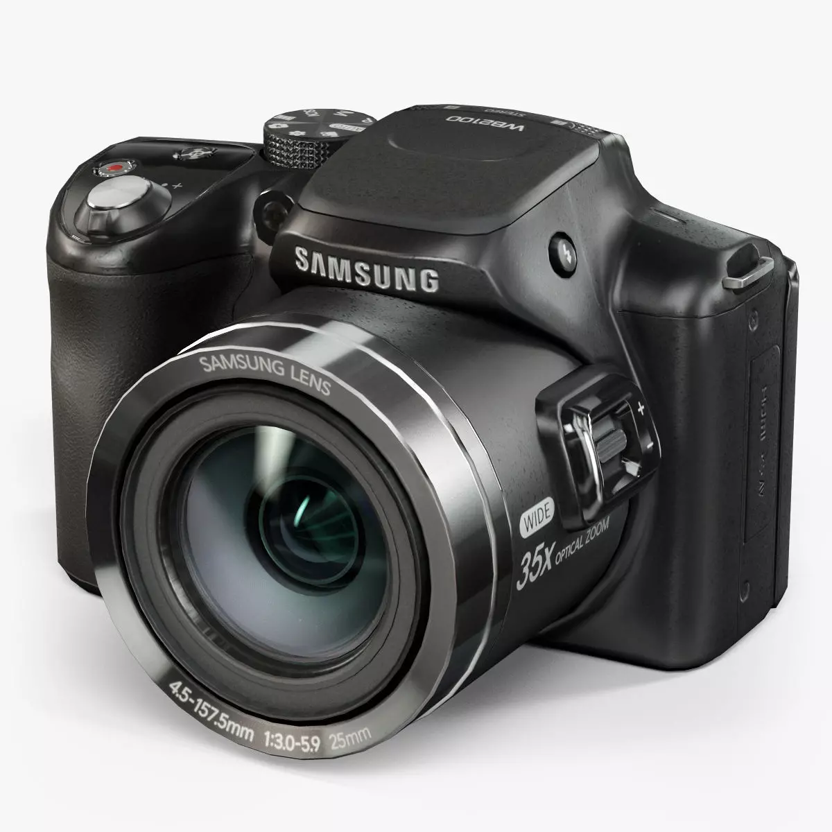 Samsung WB2100 Cobalt Black bridge digital camera Low-poly 3D model_0