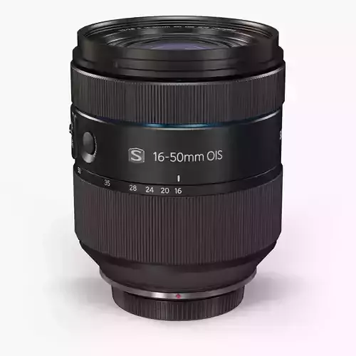Samsung 16-50mm F 2-2-8 S ED OIS Lens Low-poly 3D model
