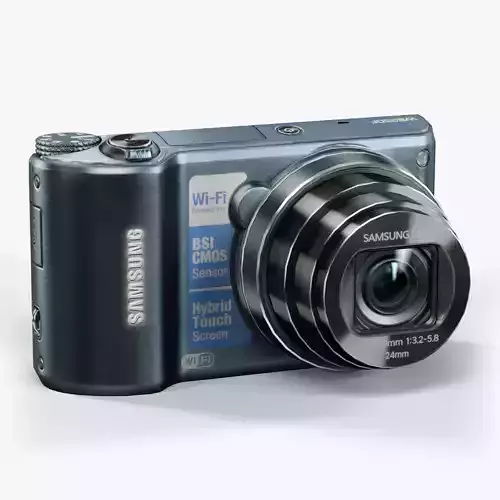 Samsung WB250F Cobalt Black compact digital camera Low-poly 3D model
