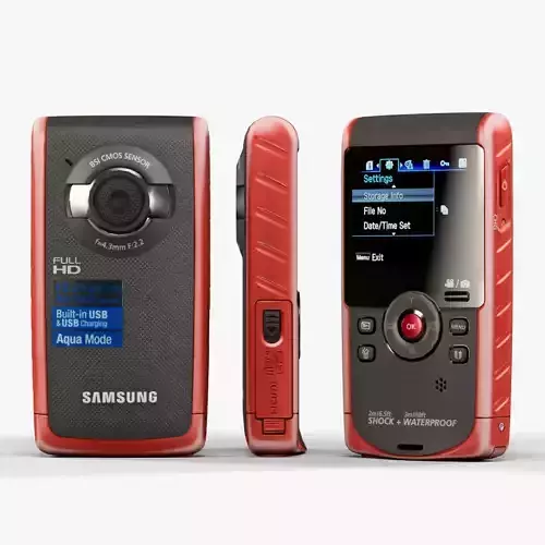 Samsung HMX-W190 Red pocket camcorder