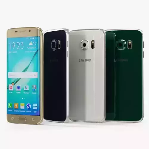 Samsung Galaxy S6 Edge Low-poly 3D model