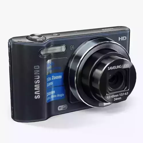 Samsung WB30F Cobalt Black compact digital camera Low-poly 3D model