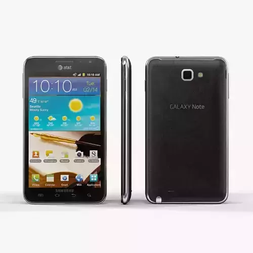 Samsung Galaxy Note ATT Low-poly 3D model