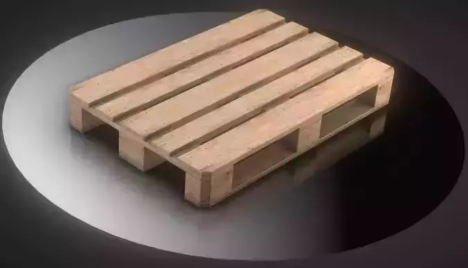 EUR Wood Pallet - Low-Poly Version 