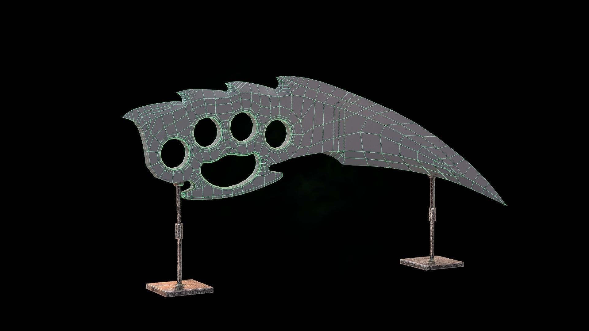 HIE clean Dagger D180212 Low-poly 3D model_4