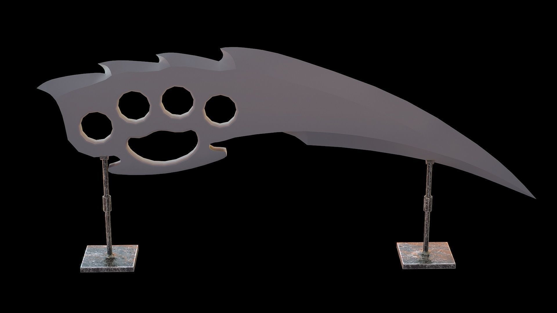 HIE clean Dagger D180212 Low-poly 3D model_1