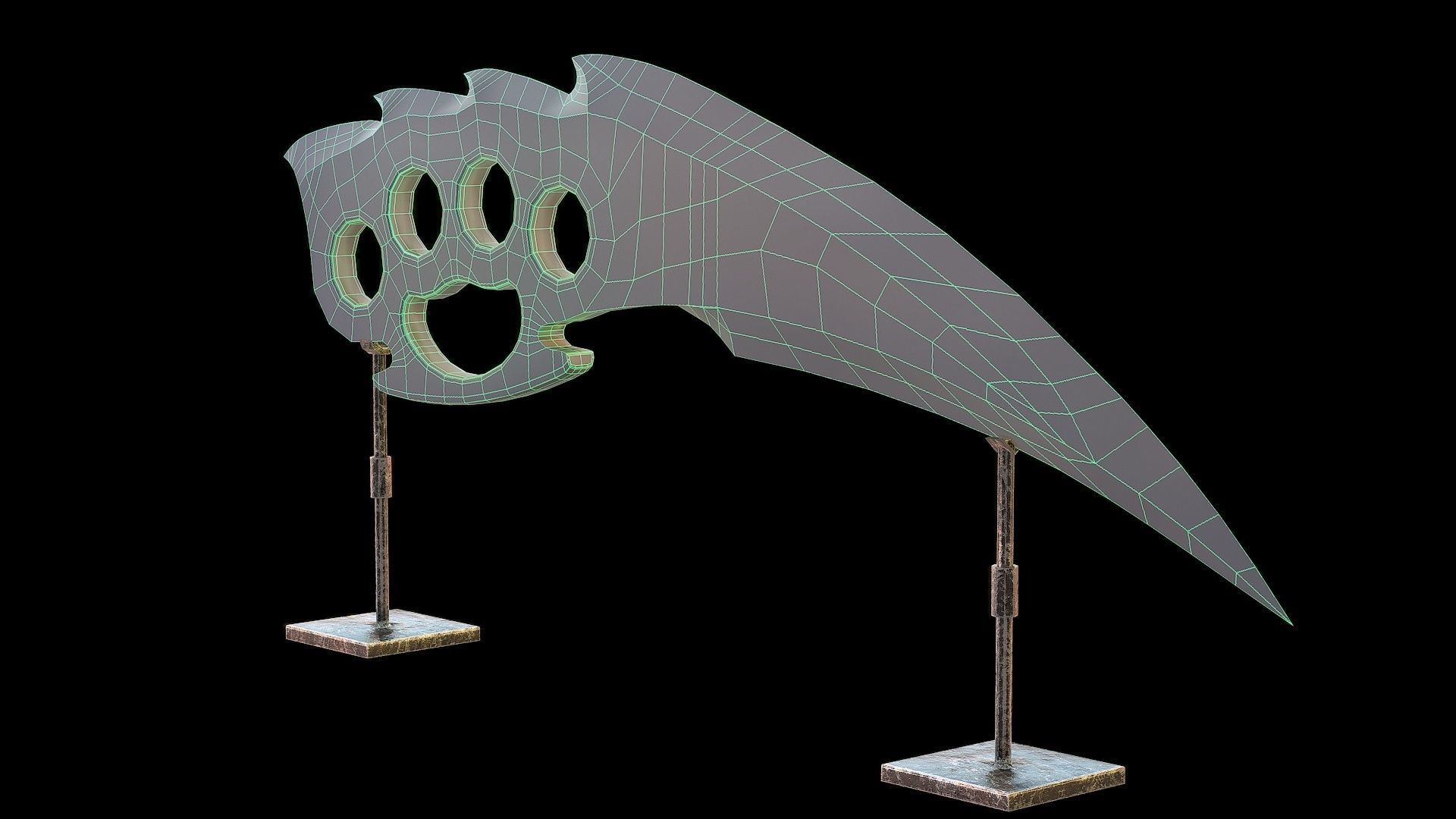 HIE clean Dagger D180212 Low-poly 3D model_5