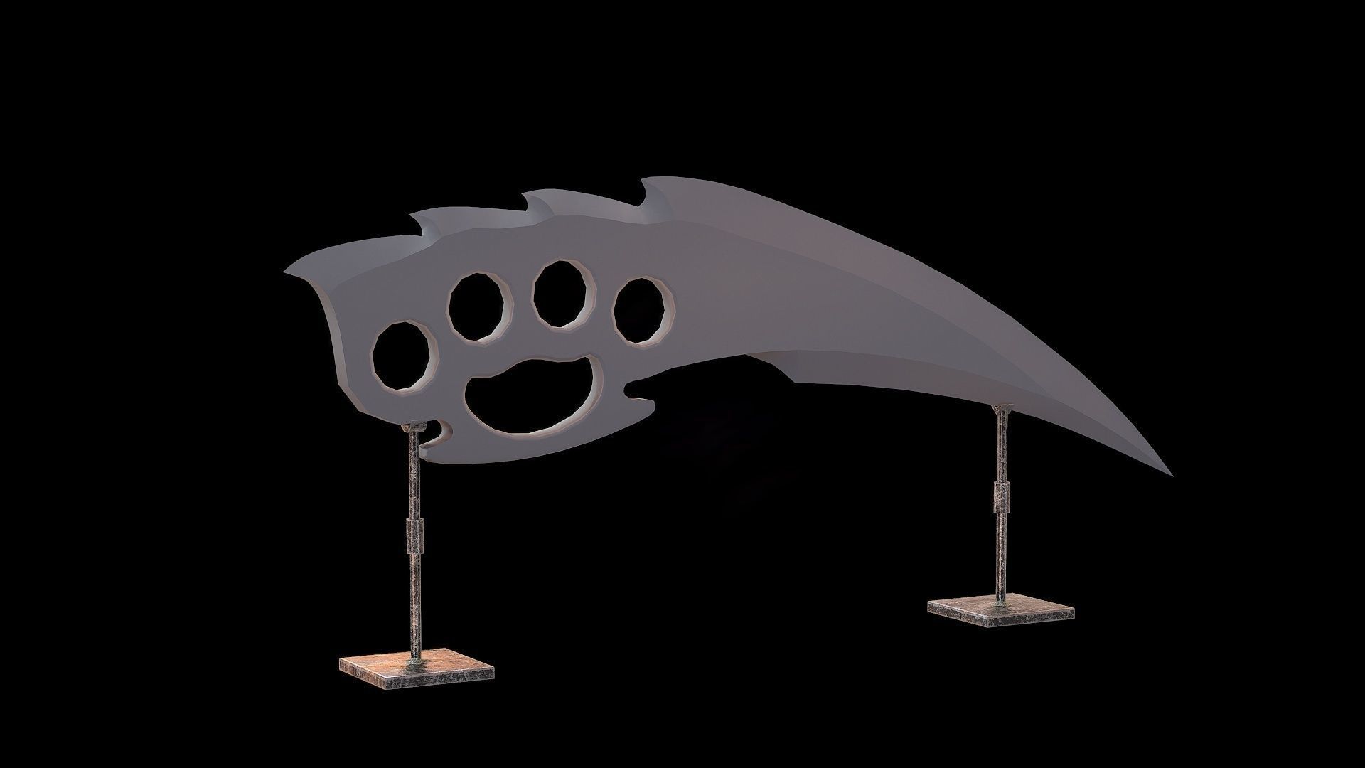 HIE clean Dagger D180212 Low-poly 3D model_2