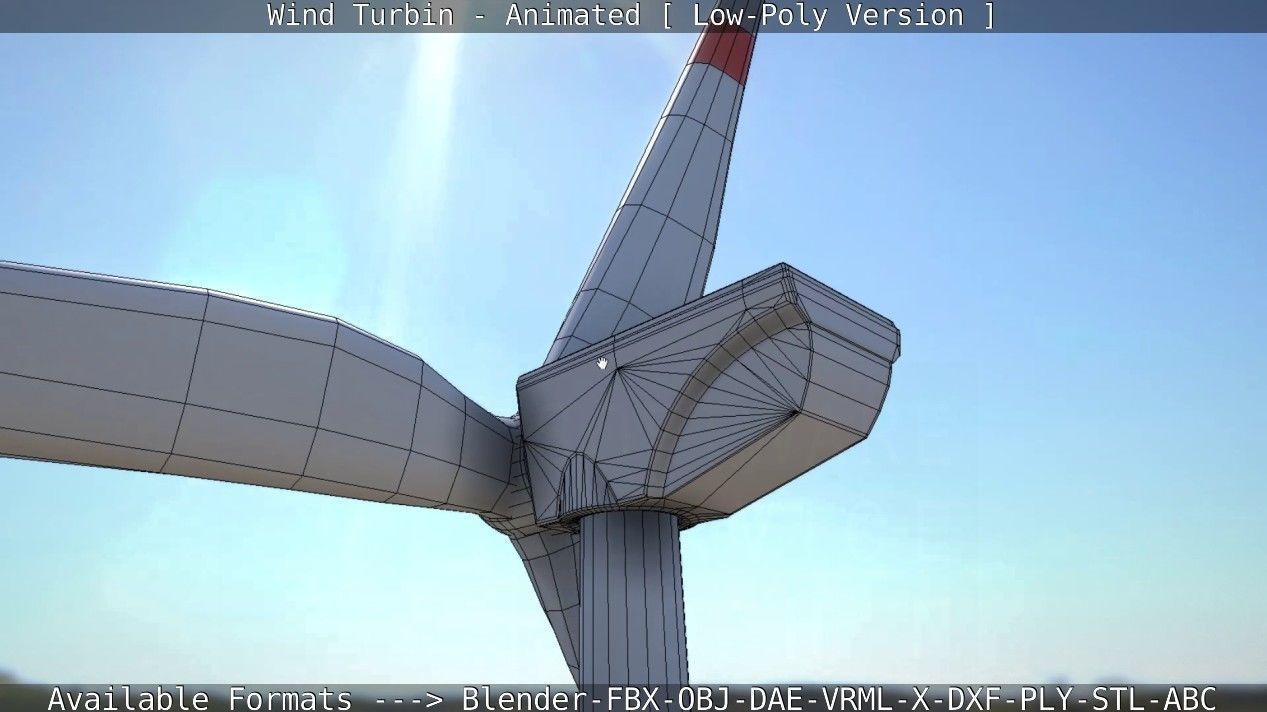 Wind Turbin - Animated and Low-Poly Low-poly 3D model_67
