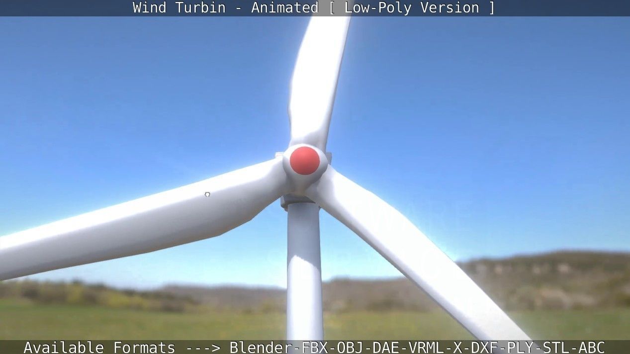 Wind Turbin - Animated and Low-Poly Low-poly 3D model_20