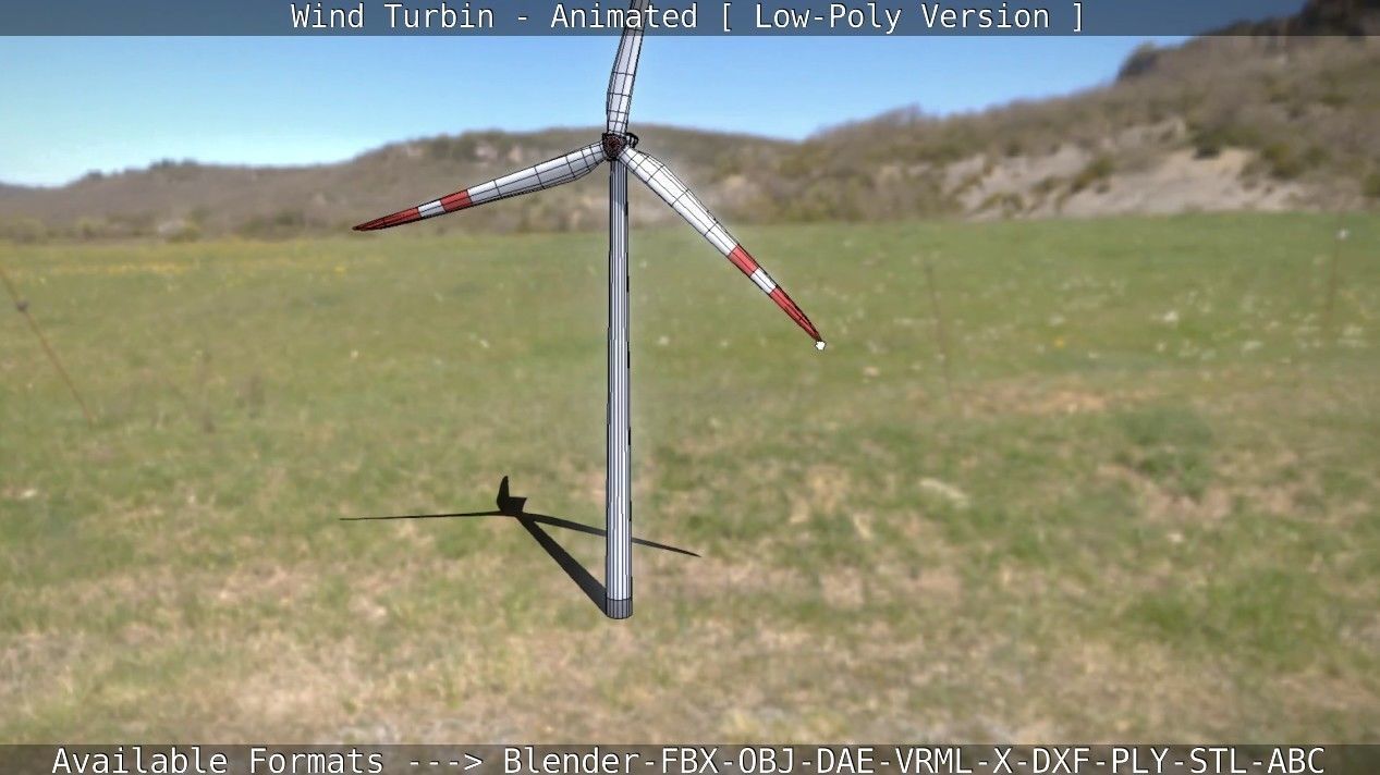 Wind Turbin - Animated and Low-Poly Low-poly 3D model_80