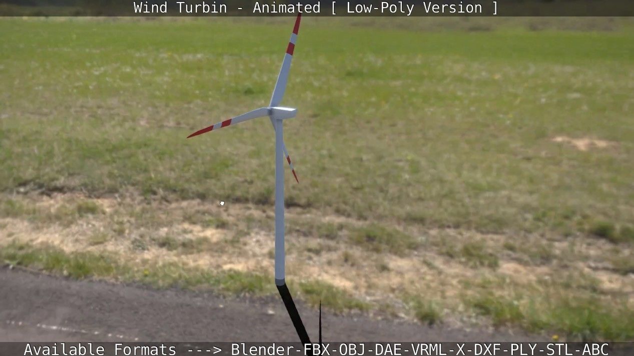 Wind Turbin - Animated and Low-Poly Low-poly 3D model_14