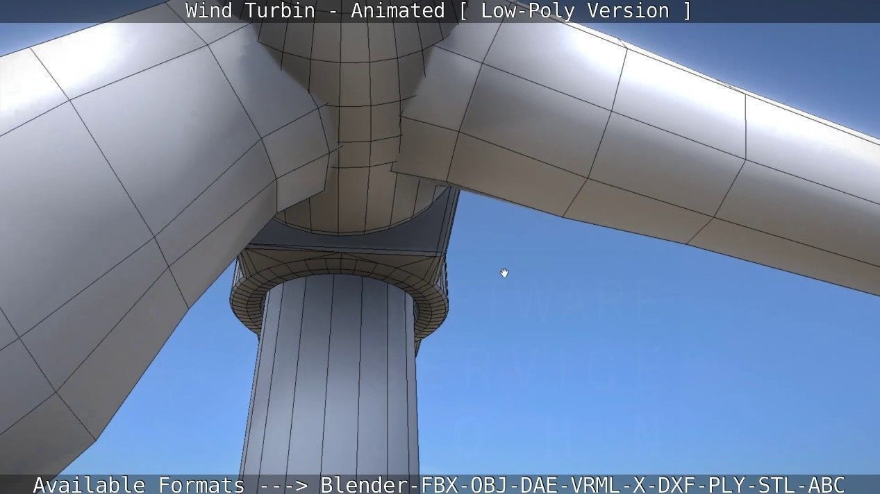 Wind Turbin - Animated and Low-Poly Low-poly 3D model_55