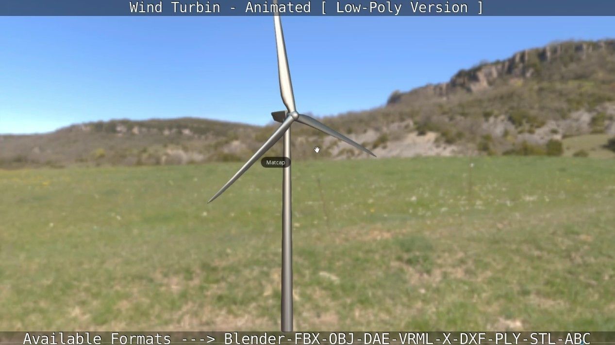 Wind Turbin - Animated and Low-Poly Low-poly 3D model_90
